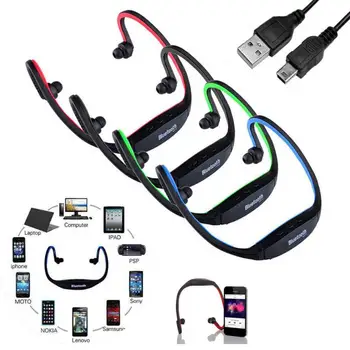 

Wireless Sport Bluetooth Earphone Stereo Headphone Headset For iOS/Android For iPhone 6/Samsung Galaxy With Microphone USB Cable