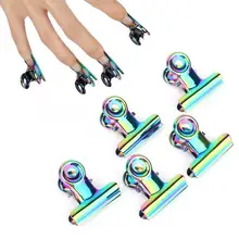 5pcs In Acciaio Curva C Del Chiodo Francese Presa di Estensione Pinze Multi-funzionale Unghie artistiche Accessori Francese Del Chiodo Strumento di Estensione