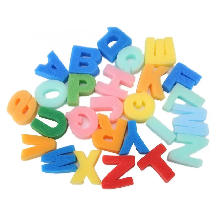 

New 26PCS Capital Letters Kid Doodle Seal Sponge Stamp Educational Painting Drawing Tool Children's Toys