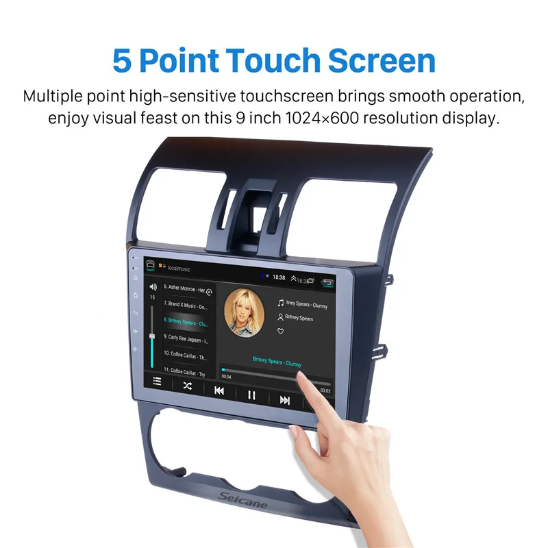 Best Seicane Android 8.1 9" 2Din Car Radio For 2015 Subaru Forester GPS Navigation Touchscreen Multimedia Player Wifi Head Unit DVR 2
