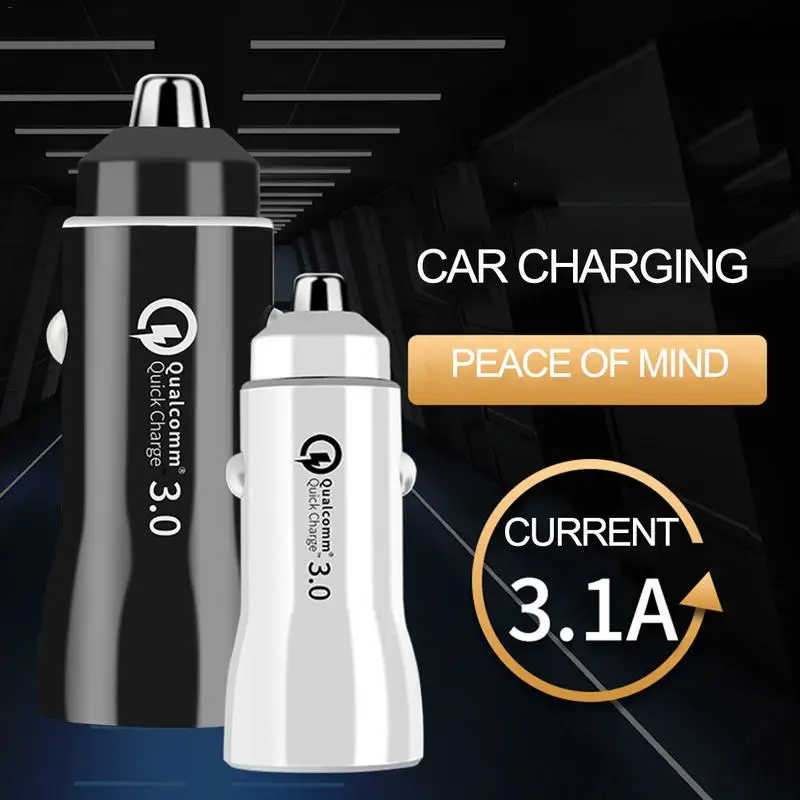 

Qc3.0 Fast Charge Car Charger Multi - Function Dual Port 3.1A Mini Car Charger Fast Charging Dual USB Car Charger 3.1A Charger