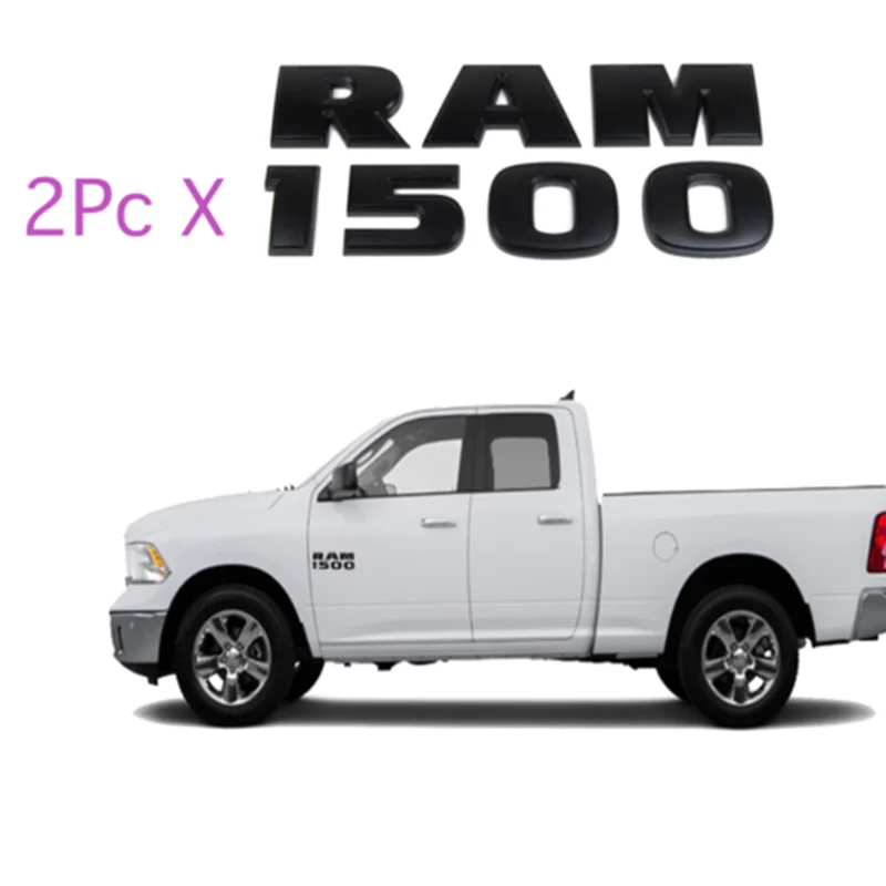 

2 Sets DIY Car Styling Auto ABS Decal Sticker Badge Emblem Universal For Car Dodge Ram 1500 Black Stripe Accessories