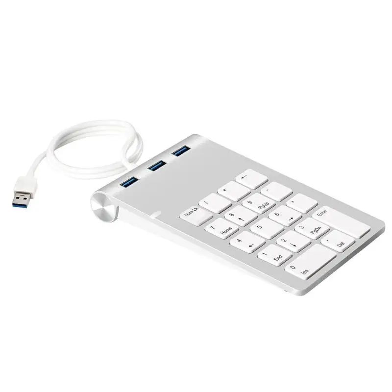 

ALLOYSEED Ultra Thin USB Wired 18 Keys Numeric Keypad with 3 Port USB 3.0 High Speed Hub