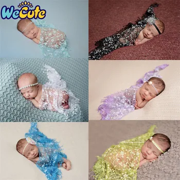 

Wecute Newborn Photography Props Blanket Wraps Infant Costume Knitted Outfit Princess Baby Bebe Blankets Swaddling Baby Wrap