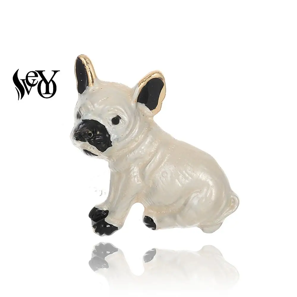 

VEYO Fashion Cute Bulldog Brooch Pin Enamel Brooches Clothes Jewelry Gift