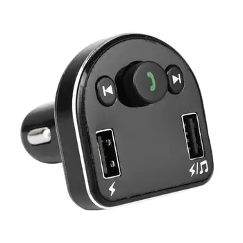 

4.6A Dual USB Bluetooth Car Kit FM Transmitter Phone Charger Auto Fast Charging MP3 Radio Player