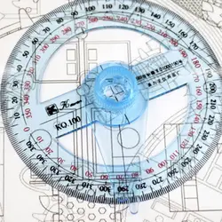 10 см правитель круговой прозрачной Пластик 360 градусов указатель транспортир правителя угол школьные принадлежности составление