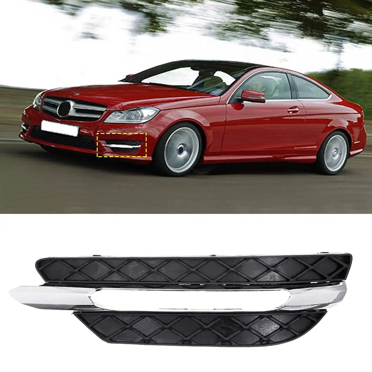 DRL для Mercedes C Class W204 S204 C204 2011 2013 левый/правый передний бампер Гриль дневные ходовые