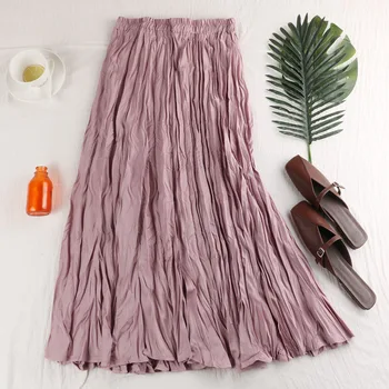 

LANMREM autumn and winter 2020 New Pattern Clothes For Woemn Elastic High Waist Pleated Skirt All-match Hot Sale Bottoms YG960