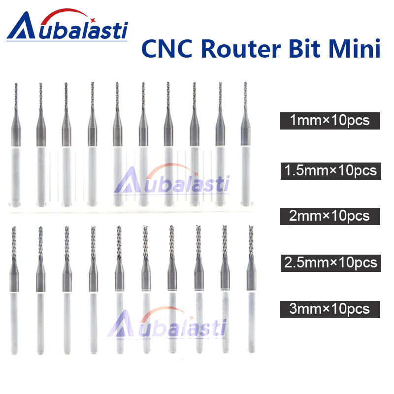 Фрезерный станок с ЧПУ мини-Карбид PCB Концевая фреза Инструменты 3,175 диаметр режущие биты фрезерный комплект для резки и фрезерный станок с ЧПУ