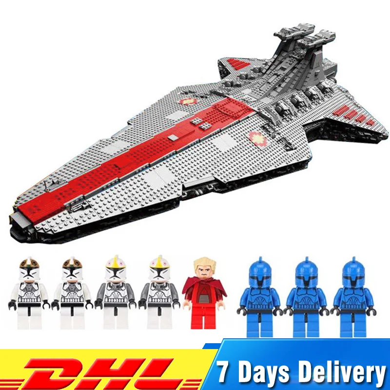 

Lepin 05077 6125PCS Star Wars The Ucs ST04 Set Republic Cruiser Model Building Blocks Bricks Educational Toys for Children Gifts