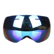 Красные противотуманные двойные синие серебряные очки унисекс Лыжный ветрозащитный черные очки лыжный белый слой розовый