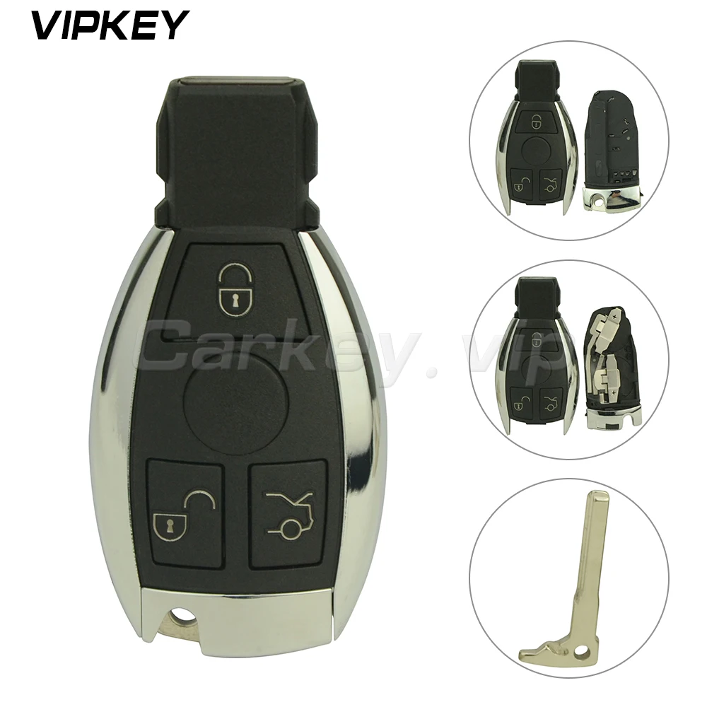 Remotekey 2 шт. 3 кнопки для Mercedes Benz C E класс 2010 2011 2012 2013 умный Автомобильный ключ корпус дистанционного ключа чехол