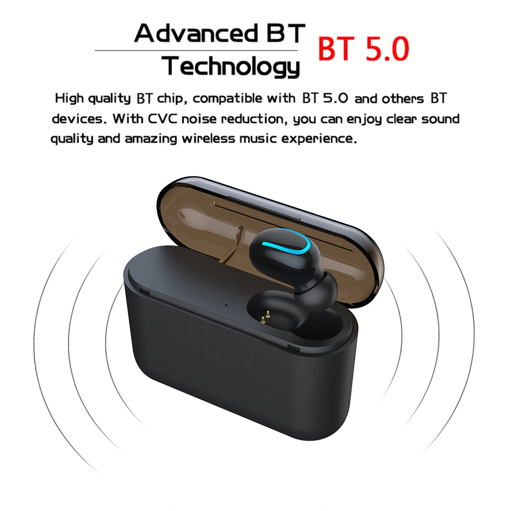 HBQ Q32 одиночные наушники беспроводная гарнитура Bluetooth 5 0 магнитные музыкальные