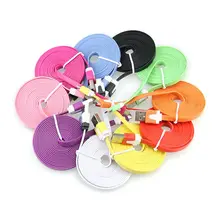 Лапша плоские проводной с микро-usb кабель синхронизации USB зарядное устройство кабель для samsung HTC, Huawei, Xiaomi телефона Android быстрой зарядки кабель 500 шт