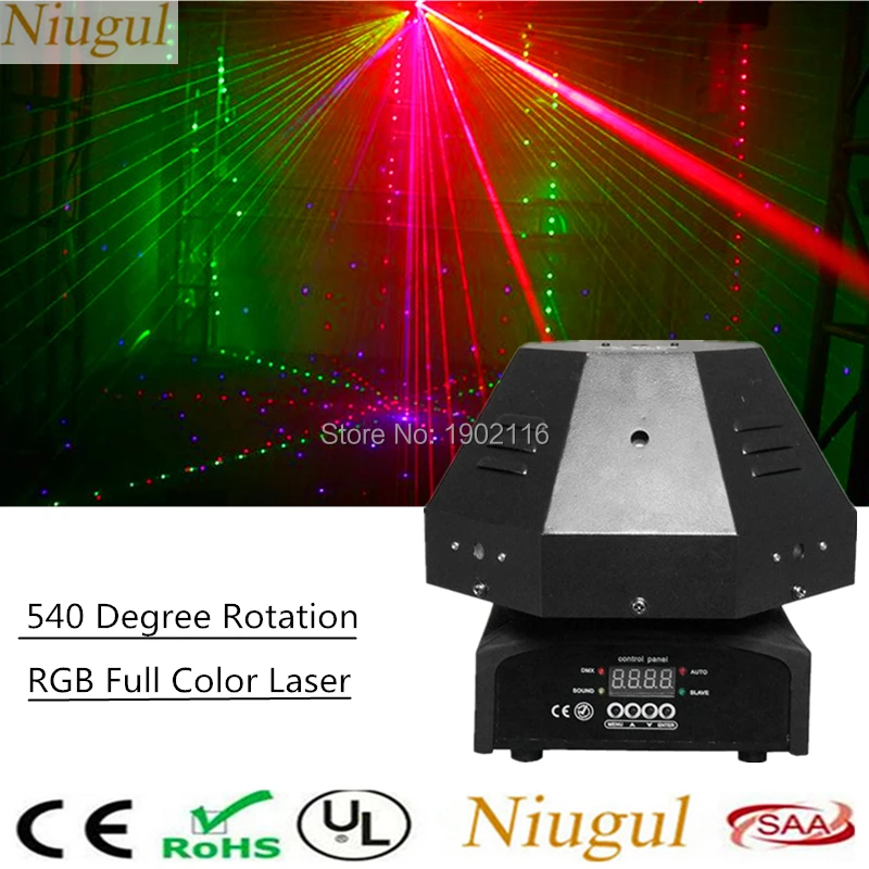 

Free Shipping 540 Degree Rotating RGB Beam Effect Laser Lights DMX DJ Party Disco Club Show Professional Stage Moving Head Light