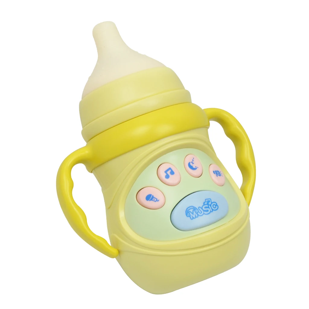 Kids Baby Early Learning Plastic Electronic Music Feeding Bottle Milk Bottle Toddler Toy Play Activity ?Yellow