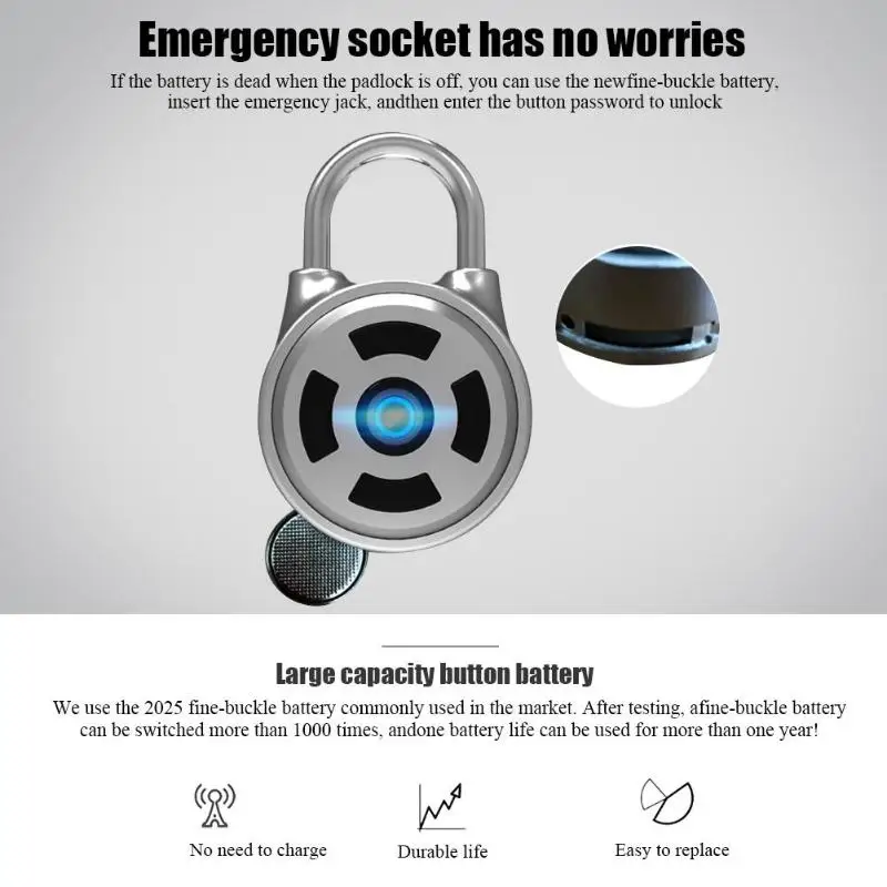 Умный Bluetooth замок из цинкового сплава Электронный беспроводной без ключа