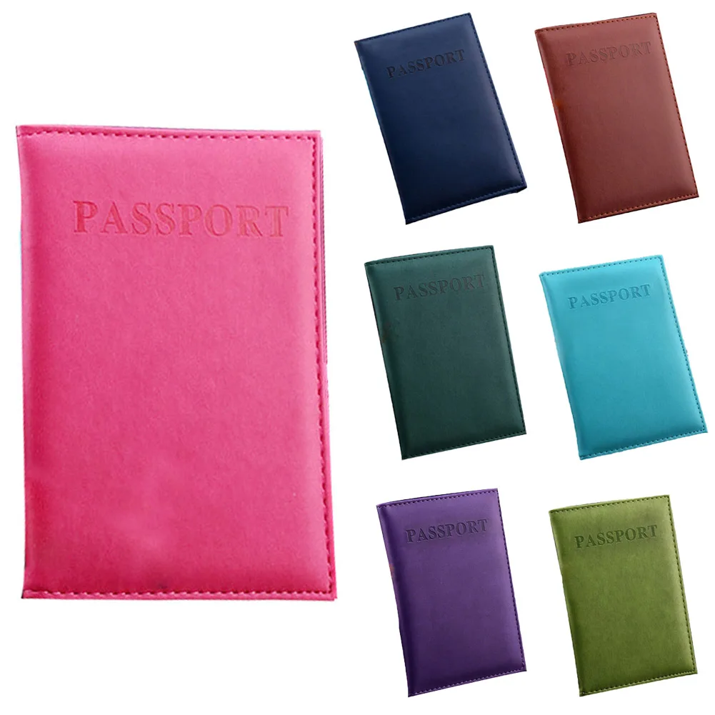 High Quality Leather Passport Cover Women Russia Pink Passport Holder