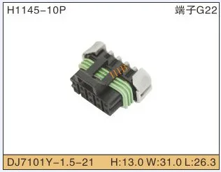 

5set 10P Automobile Waterproof Automotive Line Terminal Auto Wire Terminals Electrical 10 Pin Connectors Dj7101y-1.5-11/21