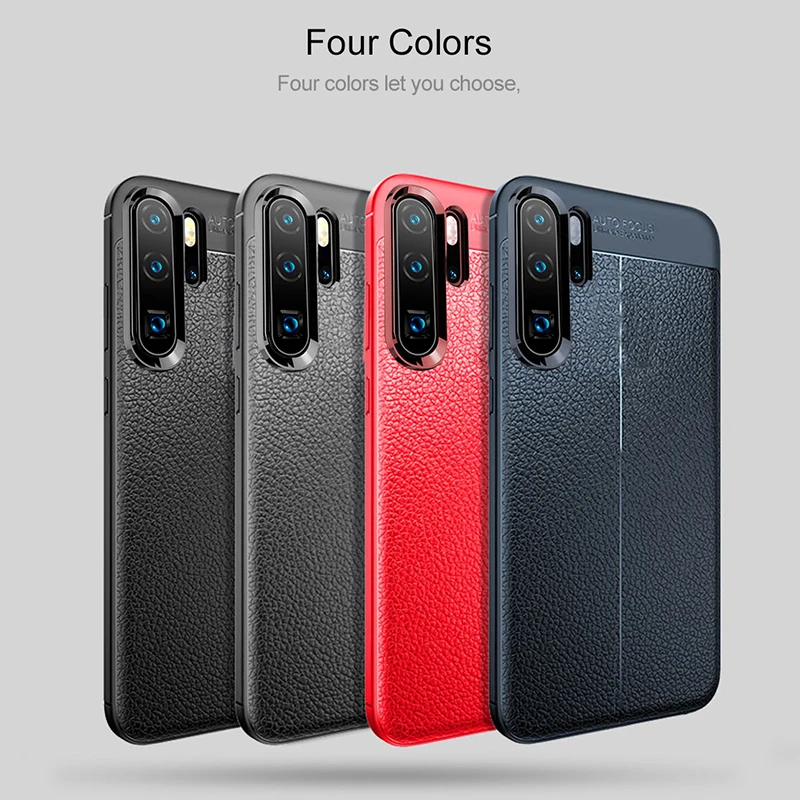 Soft Case For Huawei P30 Pro Case Leather Silicone Cover Armor Bumper Soft TPU Phone Cover For Huawei P30 Pro P30 P 30 Case Slim