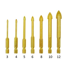 Многофункциональная плитка из сплава открывалка с шестигранным хвостовиком набор сверл для плитки стеклянный кирпич настенное керамическое сверло набор ручных инструментов