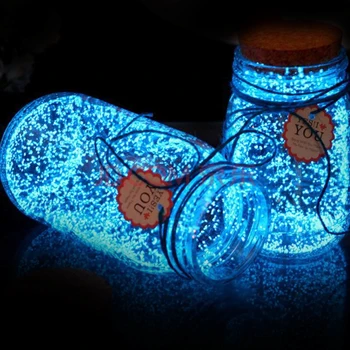 

1Bag Luminous Particle DIY Wishing Bottle Glow Pigment Bright Glow Sand Blue Fluorescent Super Glow In The Dark Sand Toy