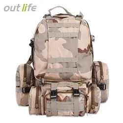 Outlife 50L открытый рюкзак для альпинизма кемпинга многофункциональная спортивная Сумка Molle тактическая сумка водостойкий военный рюкзак