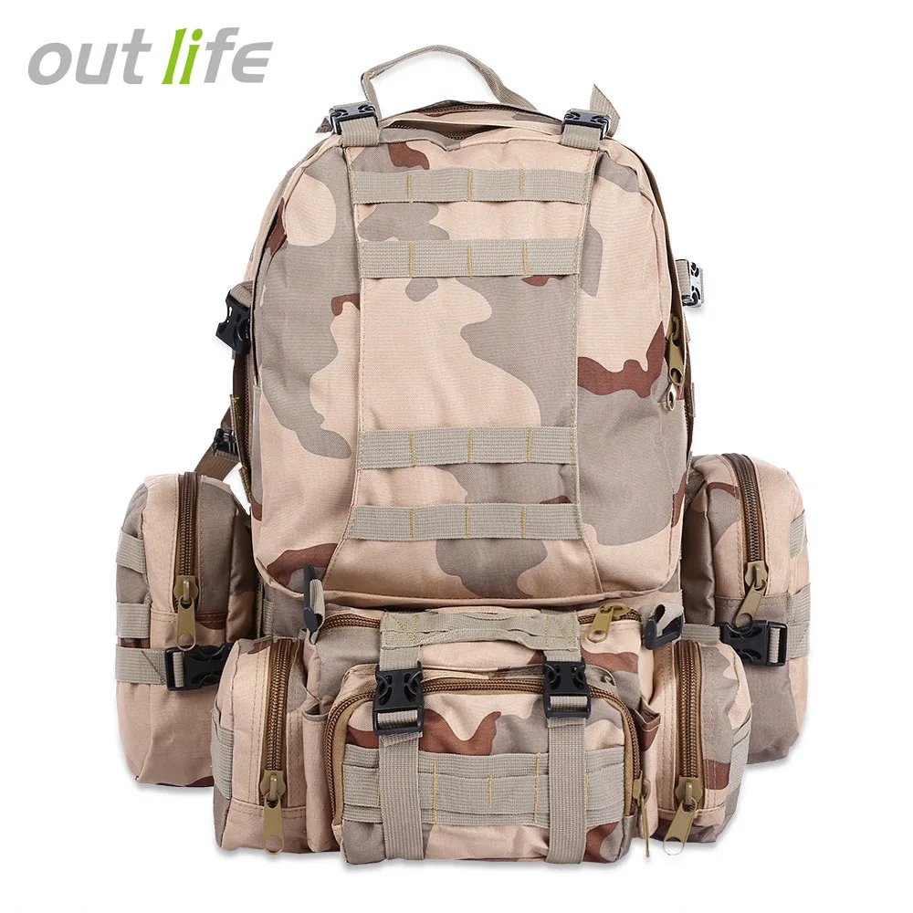 Outlife 50L открытый рюкзак для альпинизма кемпинга многофункциональная спортивная