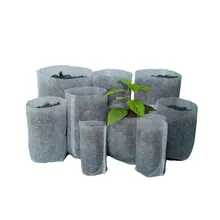 100pcs/Set Biodegradable Non-Woven Nursery Bags Plant Grow Bags Fabric Seedling Pots Eco-Friendly Aeration Planting Bags