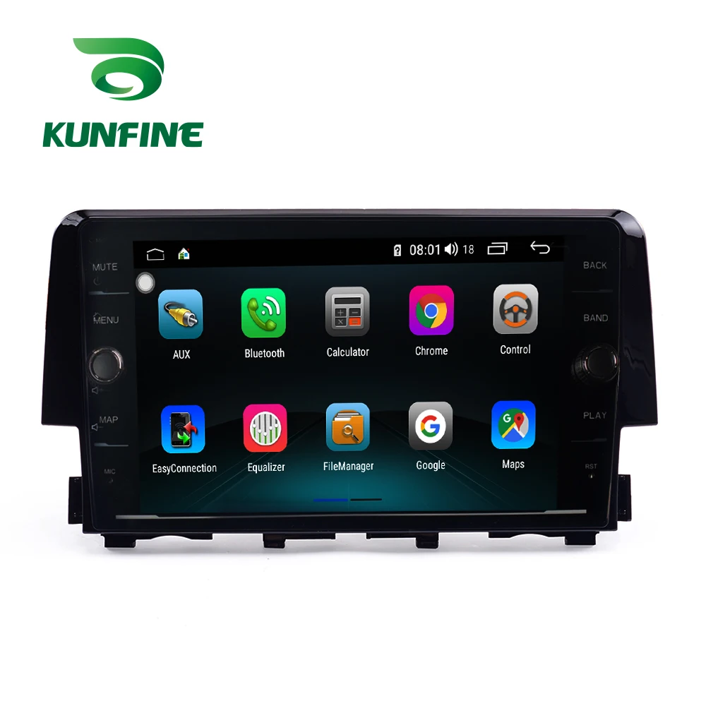 Top Octa Core 4GB RAM 64GB ROM Android 8.1 Car DVD GPS Player Deckless Car Stereo For Honda Civic 2016 Radio Headunit Device 2