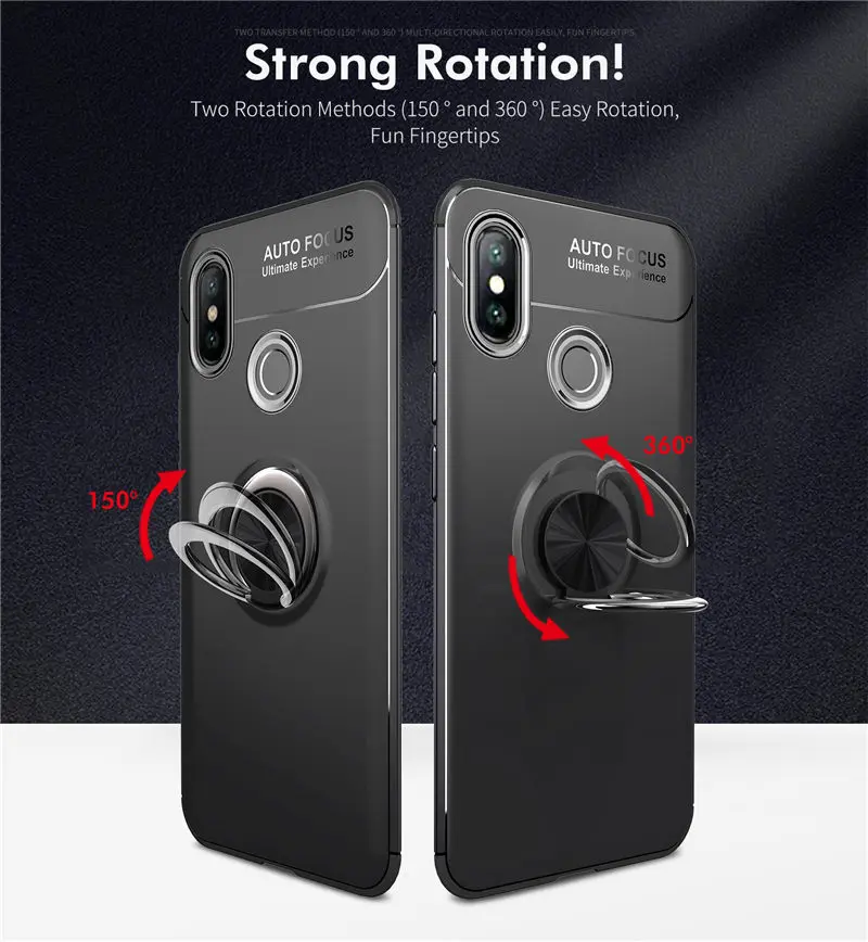 

5Pcs/lot Xiaomi Mi 8 Case Car Holder Stand Magnetic Bracket Finger Ring Silicone TPU Cover for Xiaomi Mi8 M8 Coque Capa