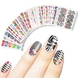 2019 45 шт. 3D переводные наклейки для ногтей Наклейка цветок Звезда лепестки наклейки для дизайна ногтей украшения татуировки маникюрные