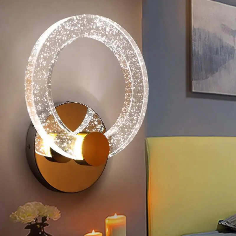 Светодиодный настенный светильник s для ванной спальни отеля 1 шт.|crystal wall light|lighting