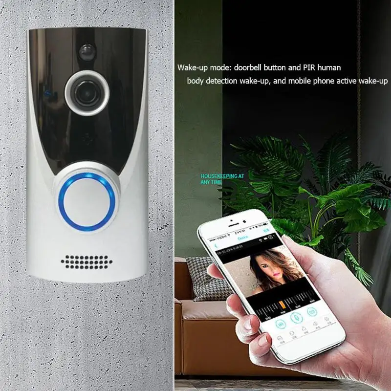 

HS-D006 Wireless WiFi 720P 1MP Camera Intelligent Doorbell Two Way Home Family Audio Mobile Remote Video Doorbell Doorphone
