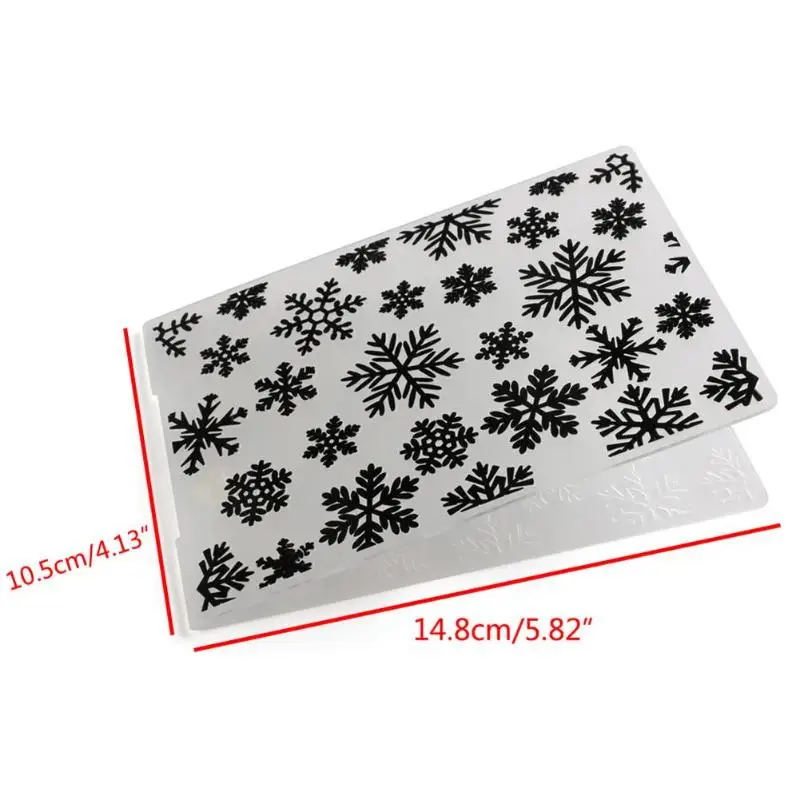 Xmas Snowflake DIY Embossing Folder Stencil Plastic for Scrapbooking Photo Album Decorative Embossing Folder Template Craft