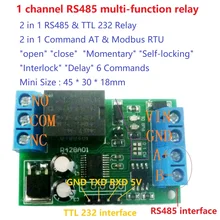 Мини DC 12 В RS485 модуль реле задержки Modbus-Rtu Uart переключатель для камеры видеонаблюдения PTZ светодиодный ПЛК безопасности