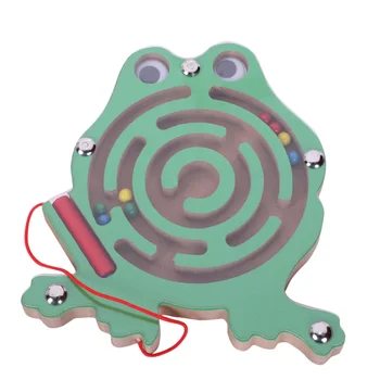 

Children'S Magnetic Toys Children'S Wooden Puzzle Game Toys Early Education Brain Teasers Wooden Magnetic Maze Transport Pen B