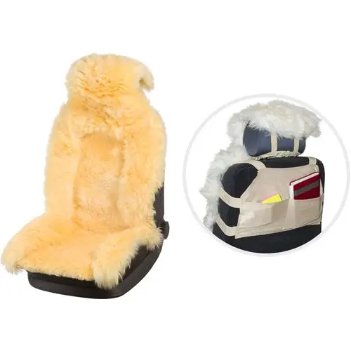Cape fur PSV 121753 beige with pocket 145x53 sheepskin 1 PCs | Автомобили и мотоциклы