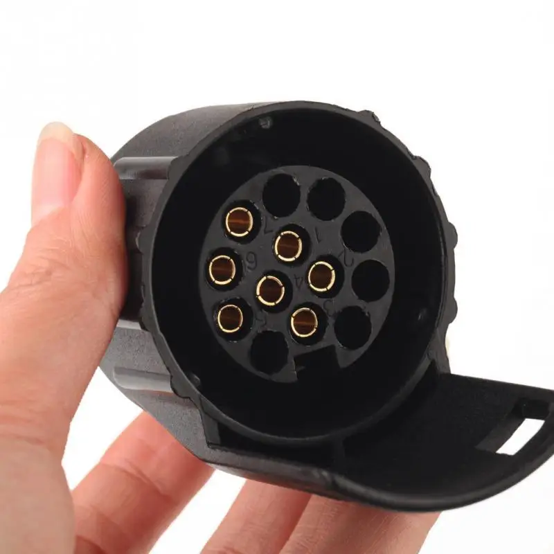 

2V 13 To 7 Pins Plug Trailer Connector Adapter Electrical Plug & Sockets Trailer Mini Towbar Converter Socket Plug Caravan #1024