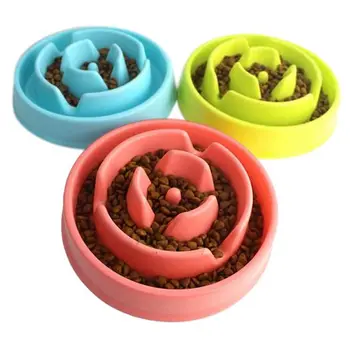 

Dish Bowl for Dog Cat Bowl to Slow Eat Resistant to Heat