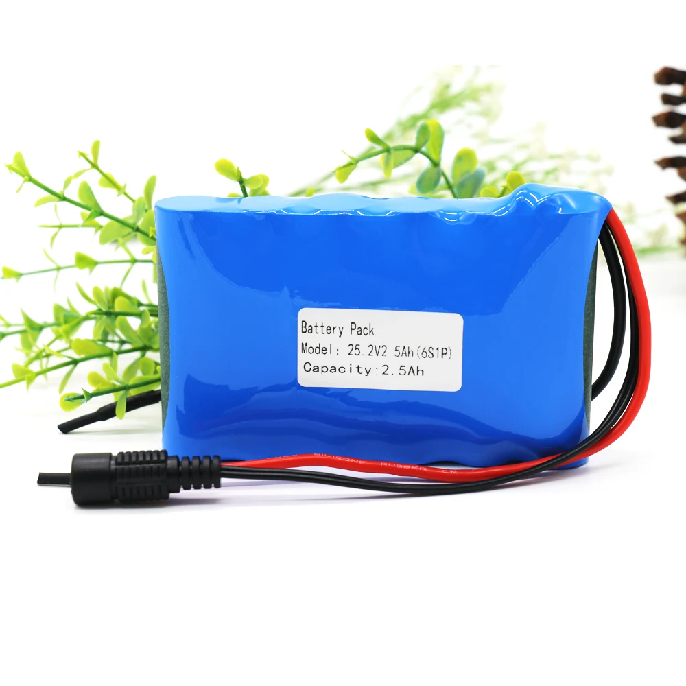 

KLUOSI 6S1P 22.2V/25.2V 2.5Ah 24V Li-Ion Battery Pack with 20A BMS for Small Electric Motor Bicycle Ebike Scooter Toys Drill