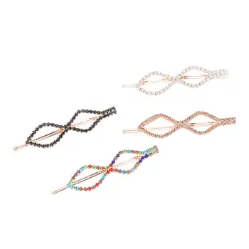 

8Pcs Bobby Pins Rhinestone Rhombus Hair Pin Headwear Bobby Pin Hair Barrettes Hair Clip for Women Girls