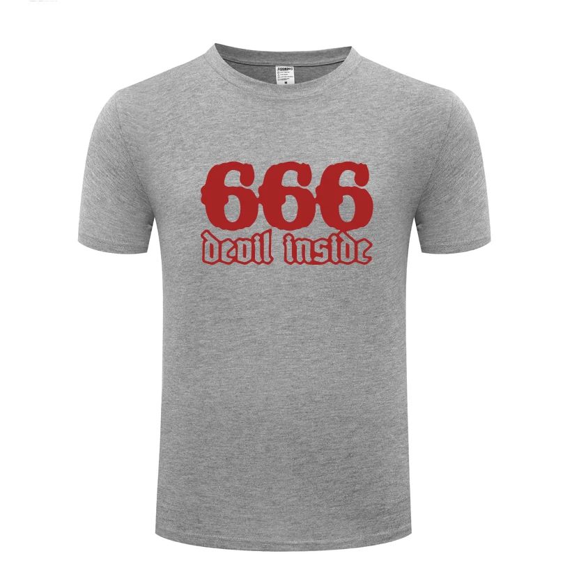666 Devil Inside Funny Creative Mens Men T Shirt Tshirt 2018 New Short Sleeve O Neck Cotton Casual T-shirt Top Tee | Мужская одежда