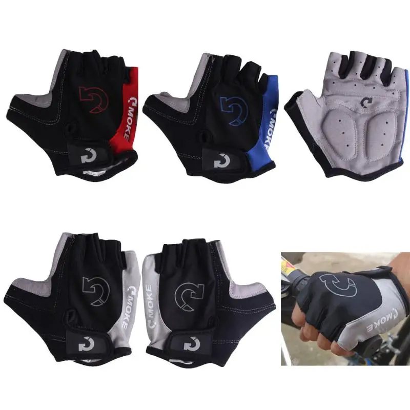 Велосипед Мотоцикл Спортивные Гелевые перчатки на половину пальцев размер S-XL 3 цвета