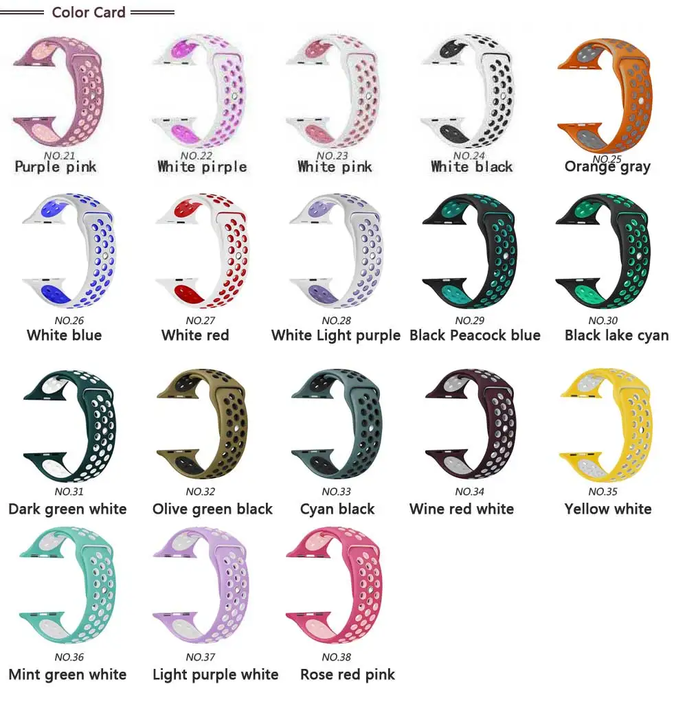 Silicone strap for Apple Watch band 42mm 38mm 44mm/40mm bracelet sport wrist watch belt Rubber Wristband for iwatch 4&3&2&1 Band