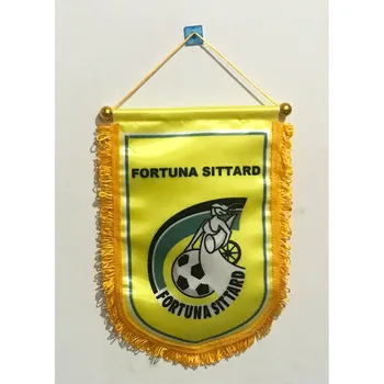 

Netherlands Fortuna Sittard 30cm*20cm Size Double Sides Christmas Decorations for Home Hanging Flag Banner Gifts