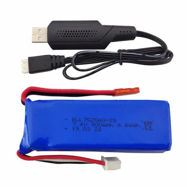 7 4 В 900 мАч литиевая батарея с usb-кабелем для зарядки XK X520 X420 6 каналов бесщеточный