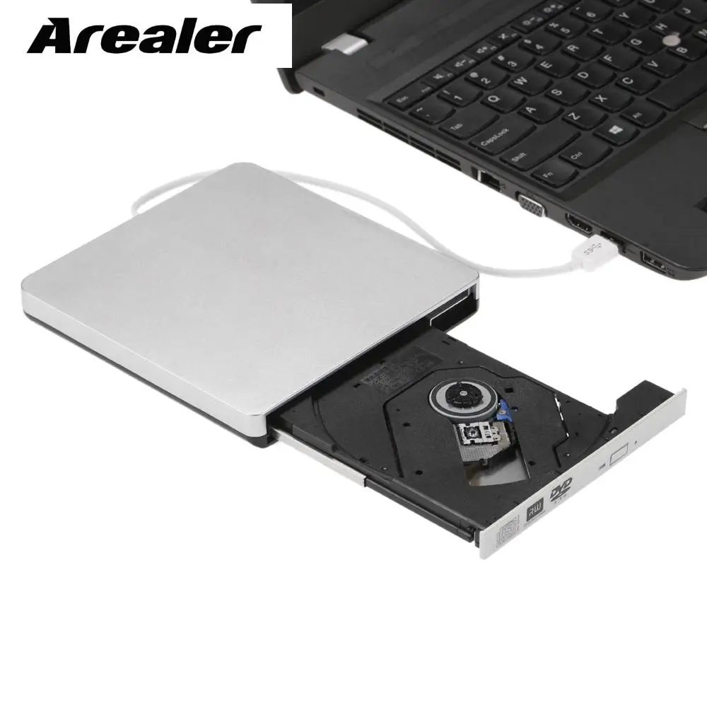 USB 3,0 портативный ультра тонкий внешний CD-RW DVD-RW CD DVD rom плеер привод писатель Rewriter для ноутбука ПК рабочего стола