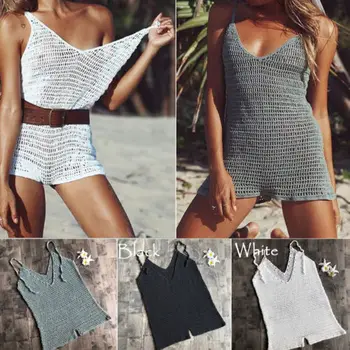 

Women Lace Crochet Bikini Beachwear Cover up Beach Summer Bathing Suit